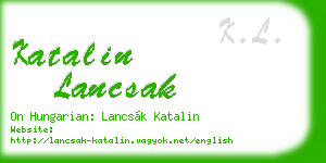 katalin lancsak business card